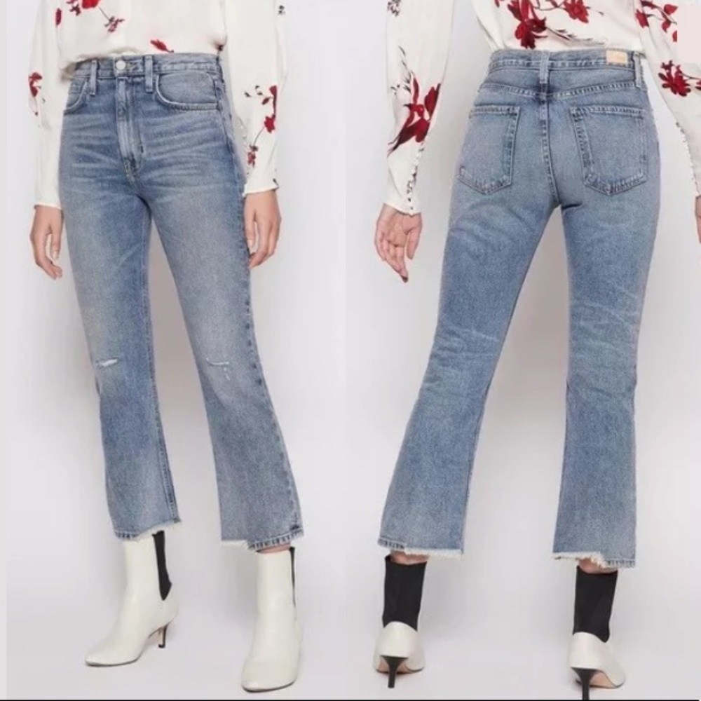 JOIE Jeans Hesie Marina Distressed Crop Jean - 26